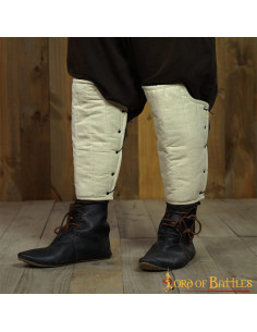 Grevas medievais acolchoadas, castanho escuro