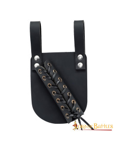 Baldric de couro para punhal ou espada, mão esquerda