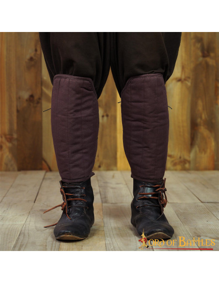 Grevas medievais acolchoadas, castanhas