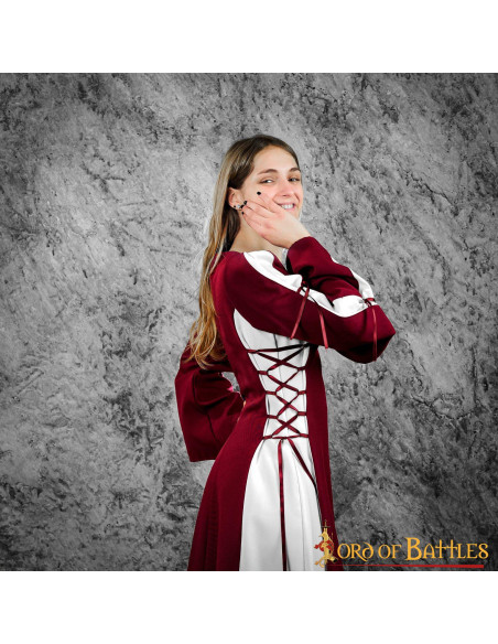 Vestido medieval de mulher Zuria,...