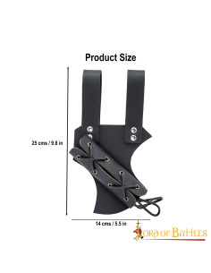 Baldric para espadas e machados ajustáveis em preto 2