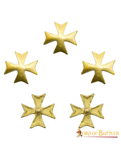 Conjunto de 5 Cruzes Templárias em latão maciço 2