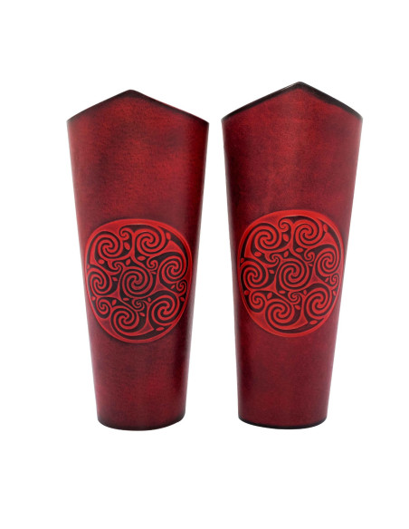 Pulseiras espirais celtas em couro...