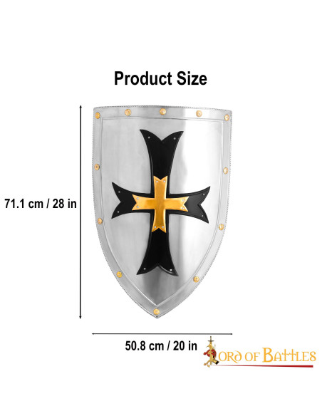Escudo Cavaleiros das Cruzadas em aço
