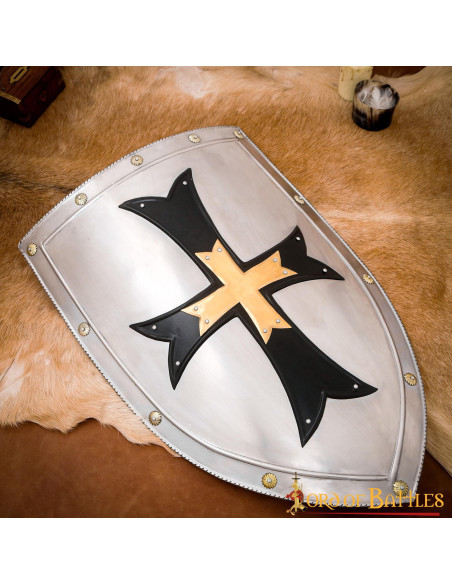 Escudo Cavaleiros das Cruzadas em aço