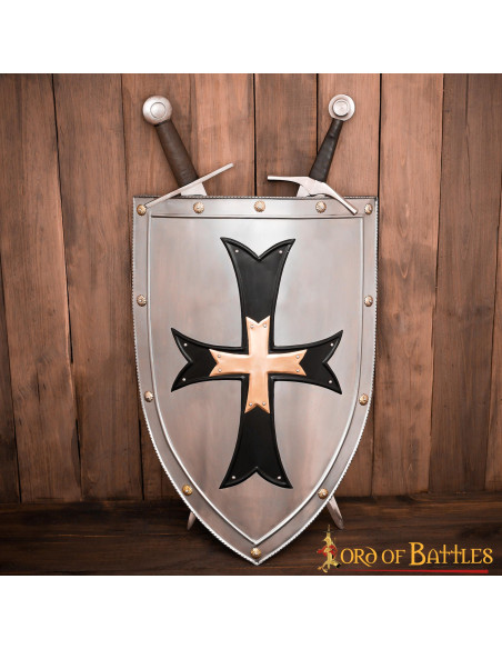 Escudo Cavaleiros das Cruzadas em aço