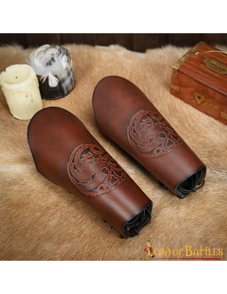 Pulseiras medievais de dragão nórdico