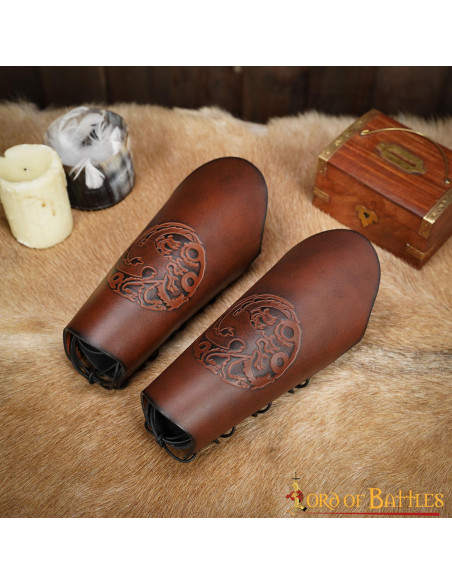 Pulseiras medievais de dragão nórdico