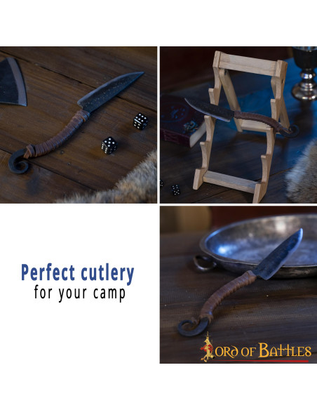 Faca medieval funcional forjada