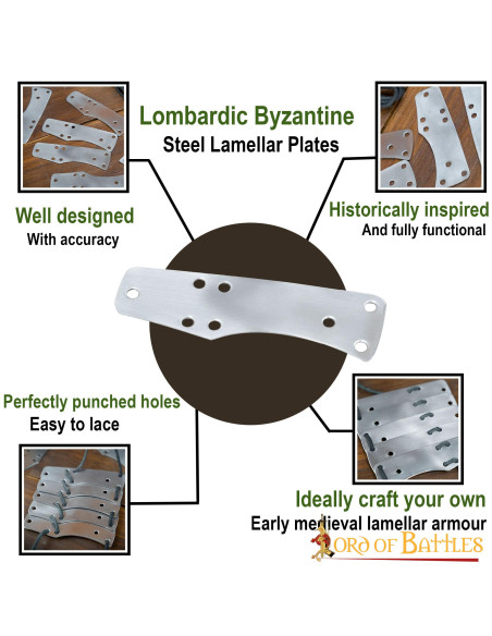 100 placas de ripas de aço Lombard...