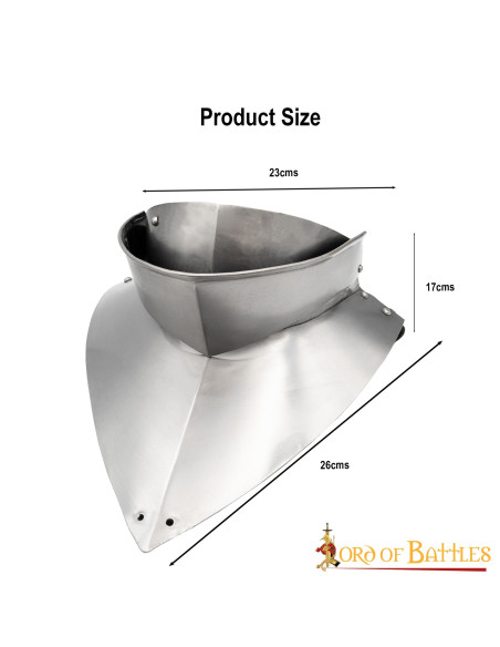 Gorjal medieval com babete, séc. XV