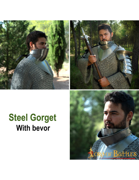 Gorjal medieval com babete, séc. XV