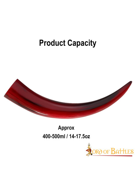 Chifre vermelho para beber em chifre...