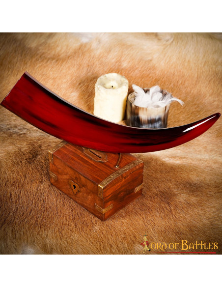 Chifre vermelho para beber em chifre...