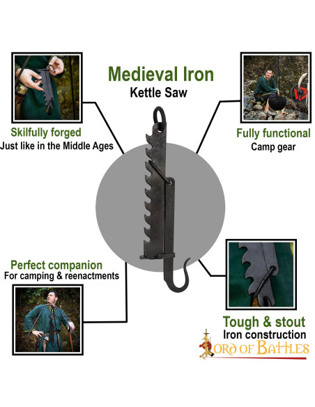 Suporte medieval para caldeirões,...