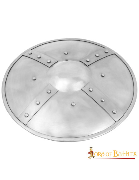 Escudo medieval redondo, século XV...