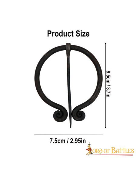 Broche de manto funcional de ferro...