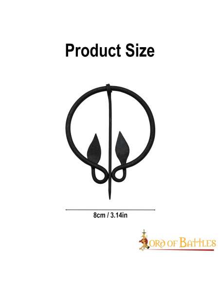 Broche de manto medieval com pontas...