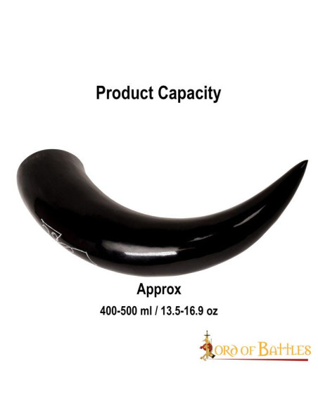 Chifre de Boi para Beber com Desenho...