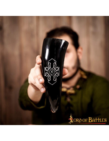 Chifre de Boi para Beber com Desenho...