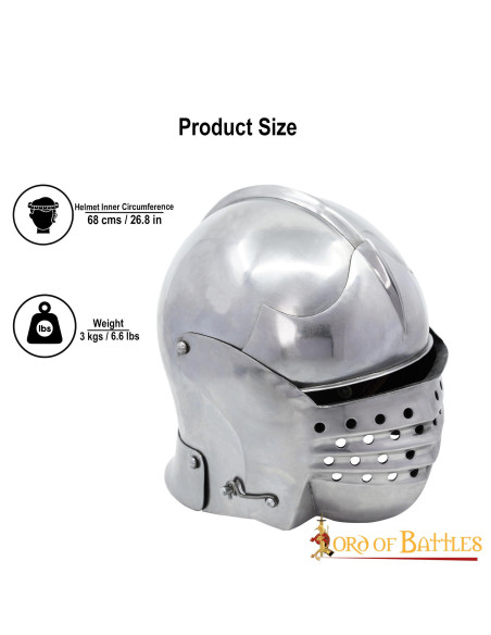 Capacete italiano Sallet com forro...