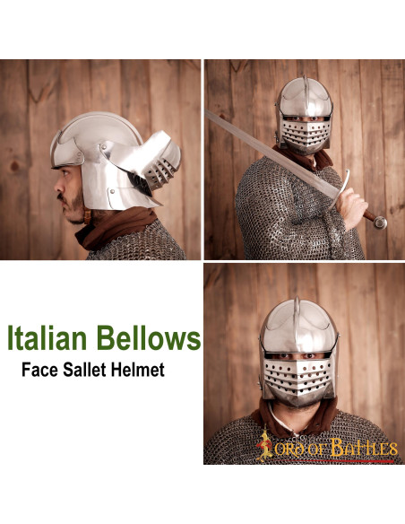 Capacete italiano Sallet com forro...