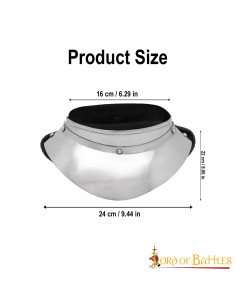 Pequeno gorjal de cavaleiro medieval, aço macio 2