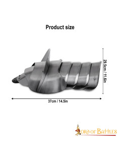 Ombreiras de cavaleiro medieval com quebra-lâminas 2