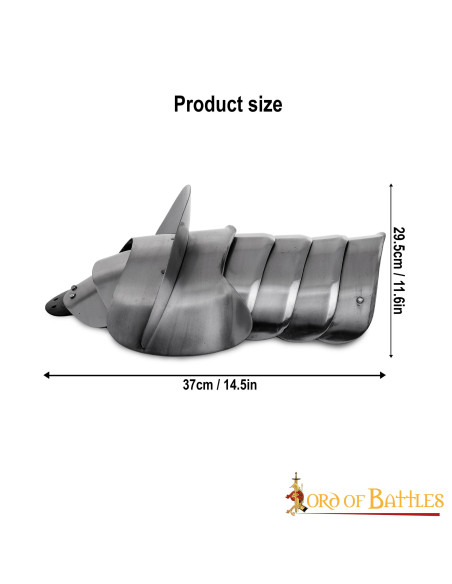 Ombreiras de cavaleiro medieval com...