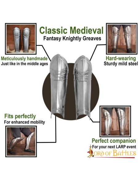 Grevas de Cavaleiro de Fantasia...