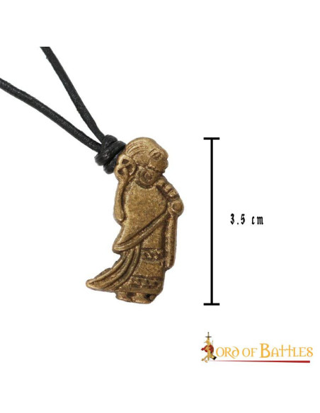 Pingente Valquíria de latão Viking