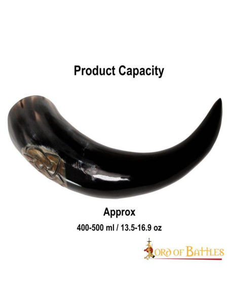 Buzina com nós celtas gravados