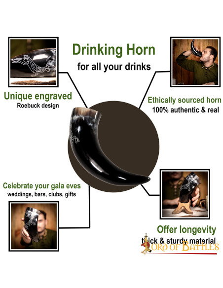 Corça de chifre viking em chifre de...