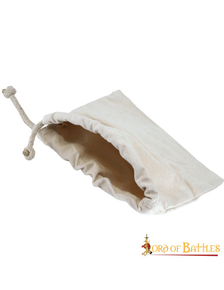 Bolsa medieval em lona de algodão cru