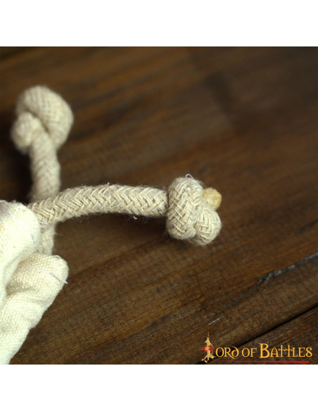 Bolsa medieval em lona de algodão cru