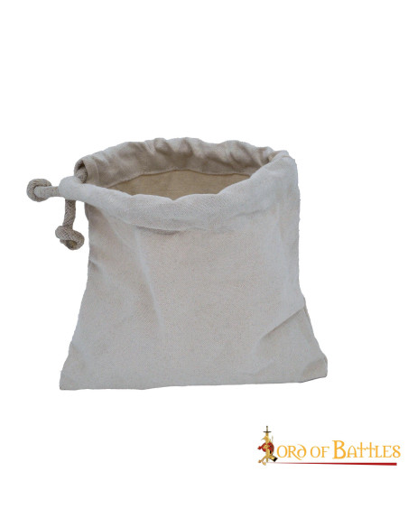 Bolsa medieval em lona de algodão cru