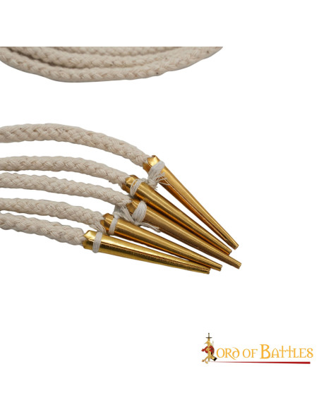 Conjunto de 5 aiglets de cor creme...