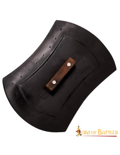 Broquel de aço retangular medieval (41x28,5 cm.) 2