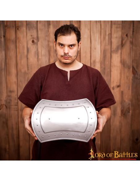 Broquel de aço retangular medieval...