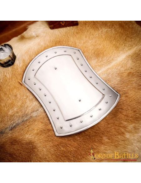 Broquel de aço retangular medieval...