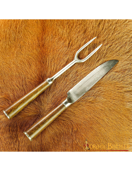 Conjunto de garfo e faca medieval...