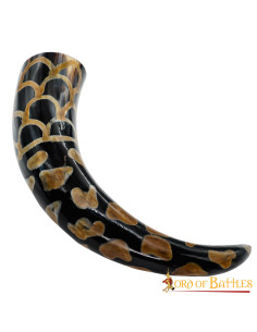 Buzina Viking com desenho queimado, 400-500 ml.