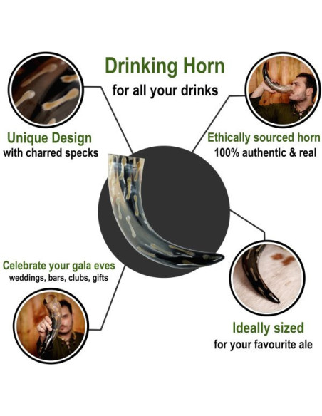 Chifre de boi com manchas...