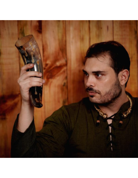 Chifre de boi com manchas...