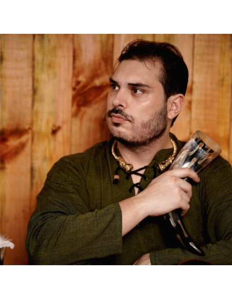 Chifre de boi com manchas...