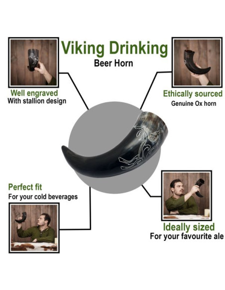 Design de chifre de beber Viking...