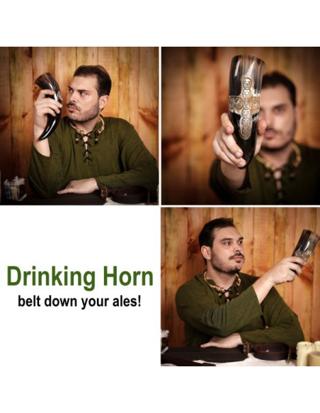 Design de cruz de chifre de bebida...