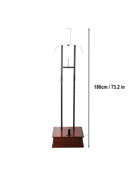 Suporte de metal com base de madeira...