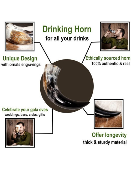 Buzina Viking com desenho de Leão...