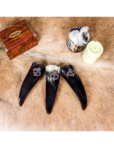 Conjunto de 3 chifres Viking design...